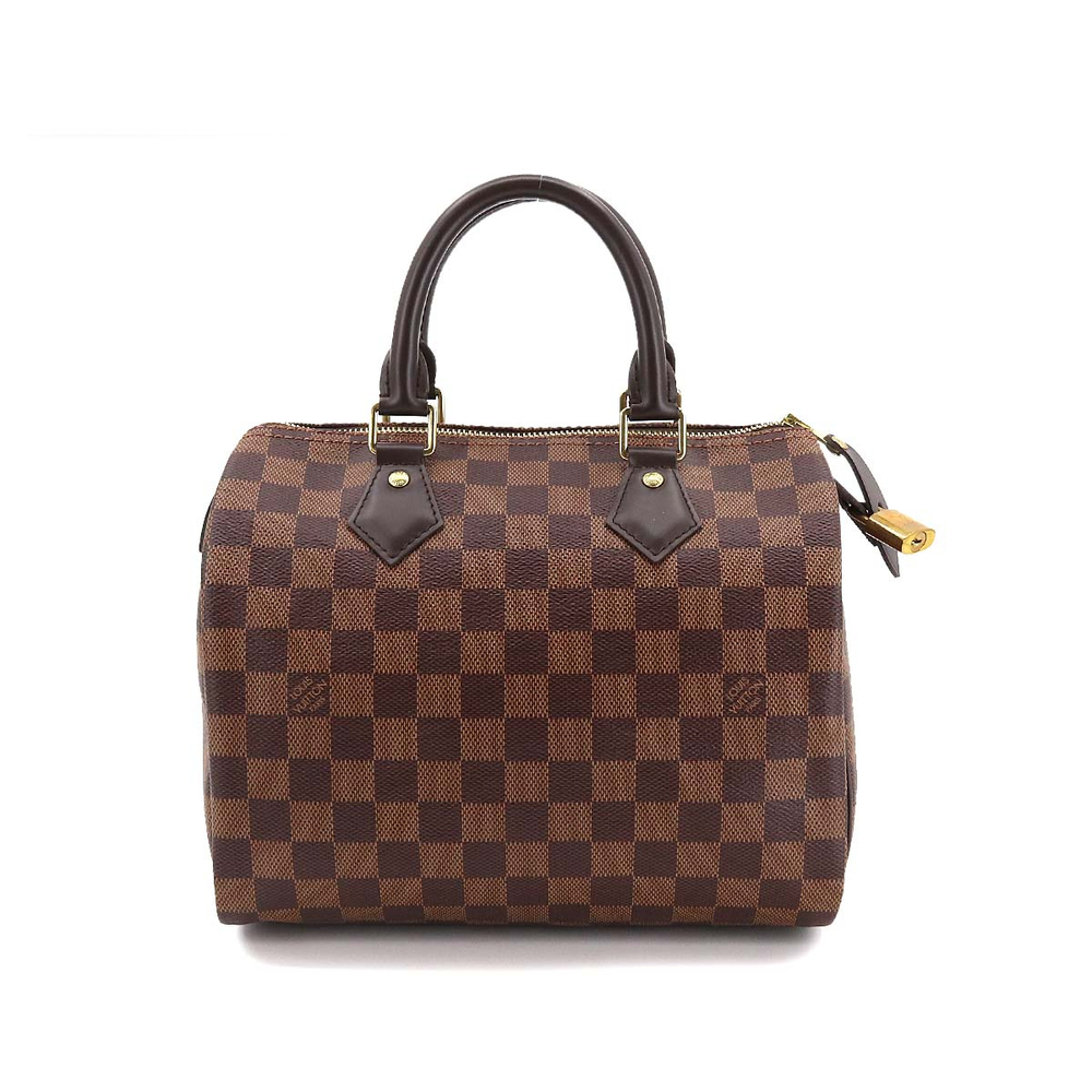 Louis Vuitton Damier Speedy 25 Ebene Brown Gold Hardware